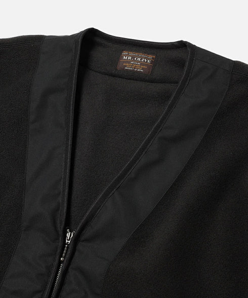 MR.OLIVE / MELTON FLEECE / ZIP UP CARDIGAN ミスターオリーブ/メルトンフリース/ジップアップカーディガン